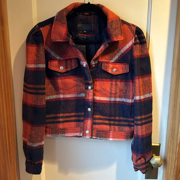 Blank NYC Plaid Crop Jacket size small - Picture 1 of 5